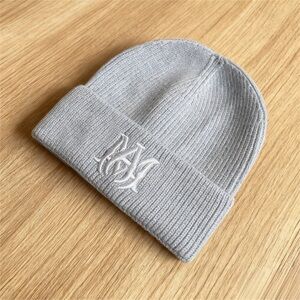 AMIRI Light Gray Knit Beanie